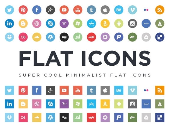Minimalist flat icon design