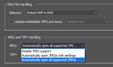 Automatically Open All Supported JPEG di photoshop