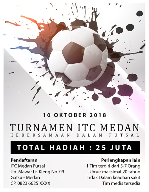 Download Template Desain Poster Turnamen Futsal Psddesain Com