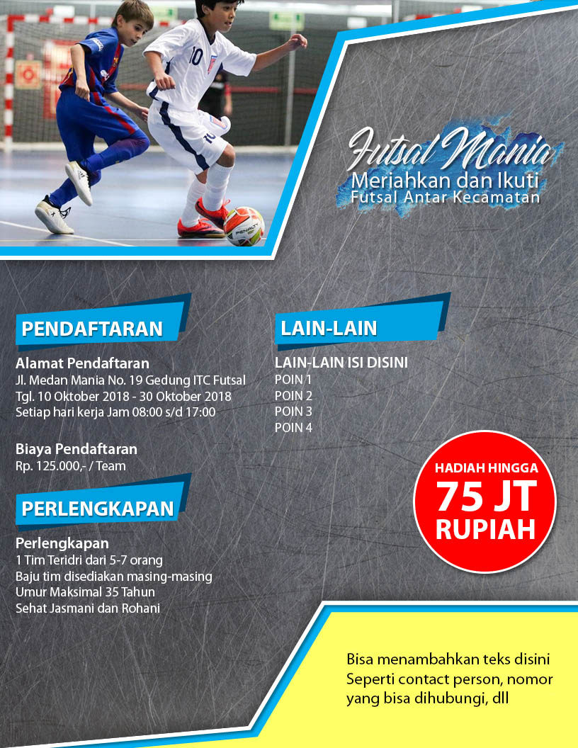 Download Template Desain Poster Turnamen Futsal Psddesain Com